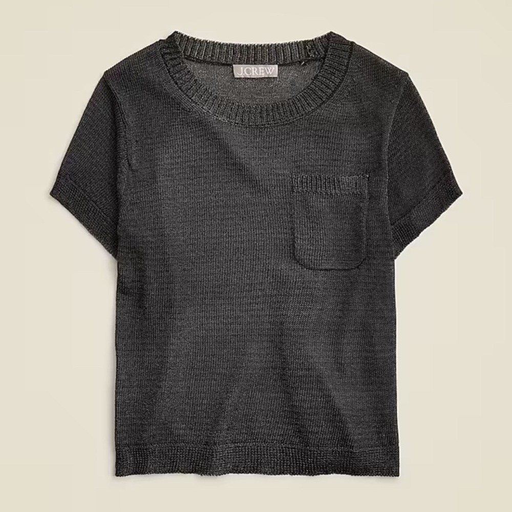 J.Crew Sheer Metallic Sweater Tee XL